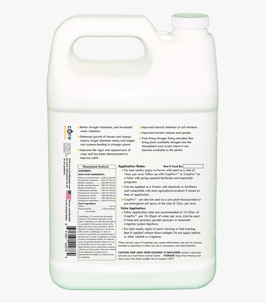 Croppro 1g Back - Plastic Bottle, HD Png Download