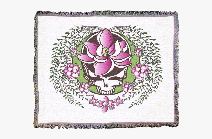 Grateful Dead White Sugar Magnolia Stealie Woven Cotton - Sugar Magnolia Grateful Dead, HD Png Download