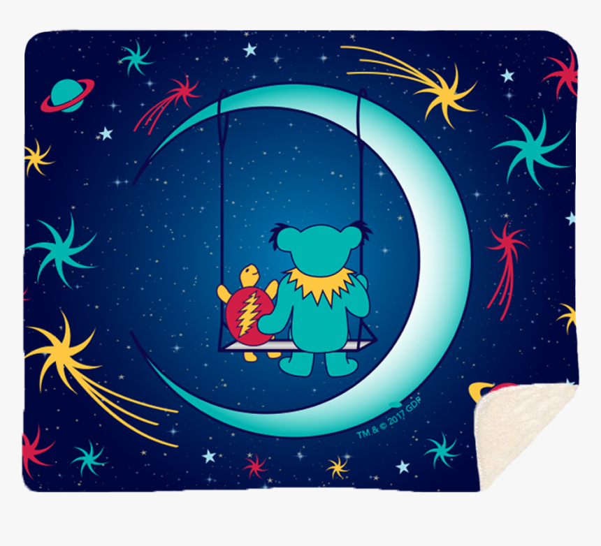 Grateful Dead Bear On Moon, HD Png Download
