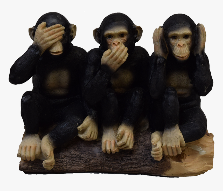 H1896 Chimps See/hear/say 5 - Figurine, HD Png Download