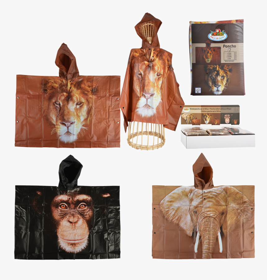 Children Poncho Out Of Africa Ass - Monkey, HD Png Download