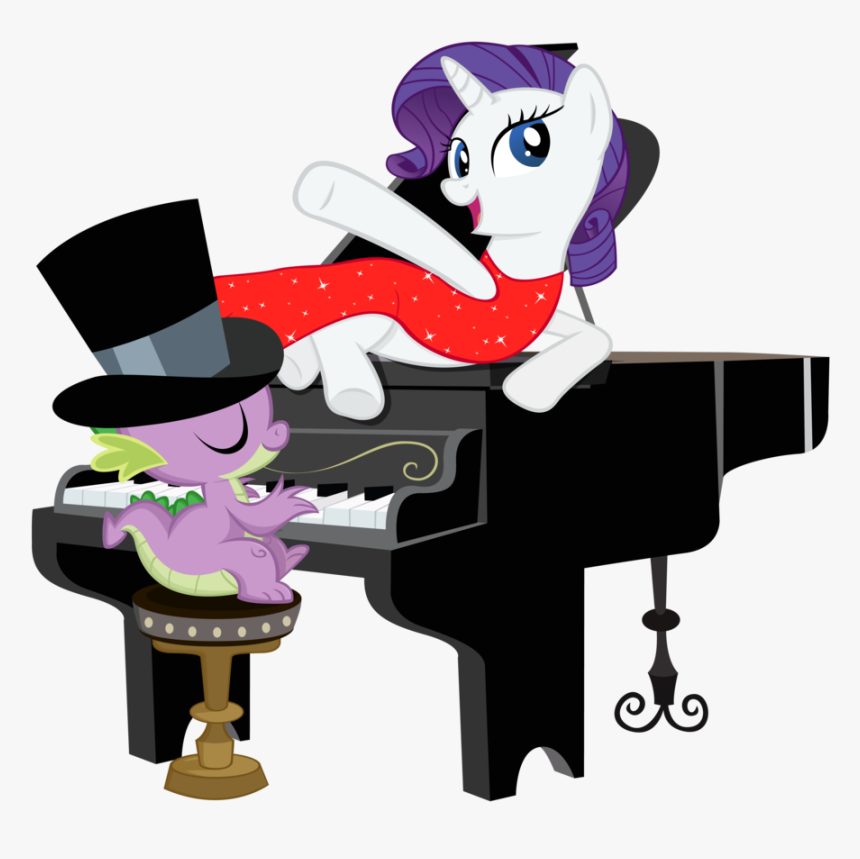 Spike Rarity Pinkie Pie Rainbow Dash Twilight Sparkle - Clipart Piano Transparent Background, HD Png Download