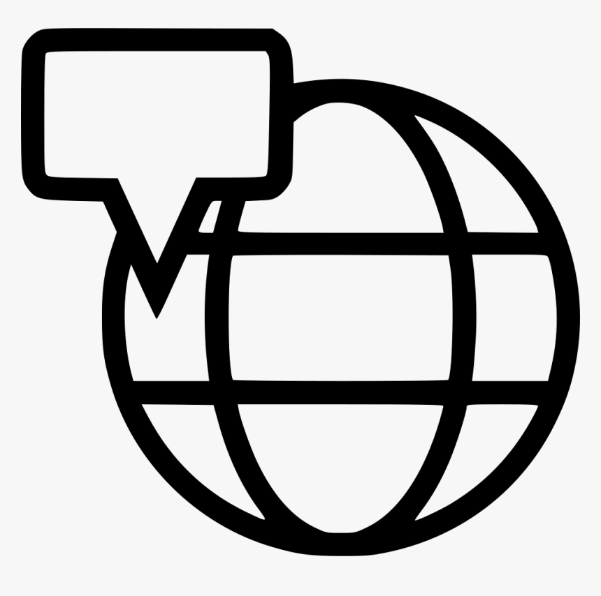 Locate On Earth - Globe Emoticon Black And White, HD Png Download
