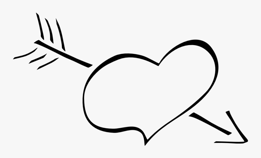 White Heart Clipart - Valentines Clipart Black And White, HD Png Download