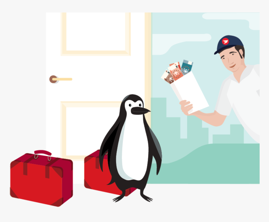 Percy Penguin Receives His Foreign Currency Delivery - Penguin Cibc Gifs, HD Png Download