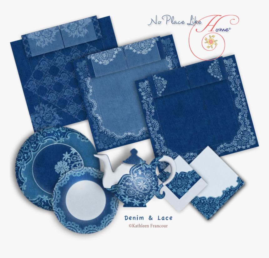 Nplh-denim & Lace Gallery Slide - Placemat, HD Png Download
