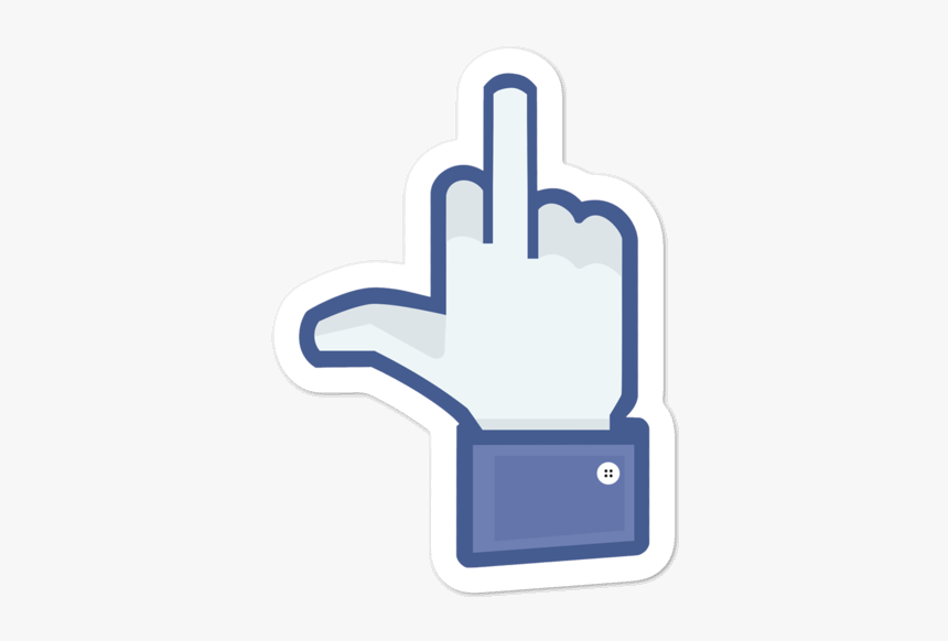 Facebook Middle Finger Png, Transparent Png