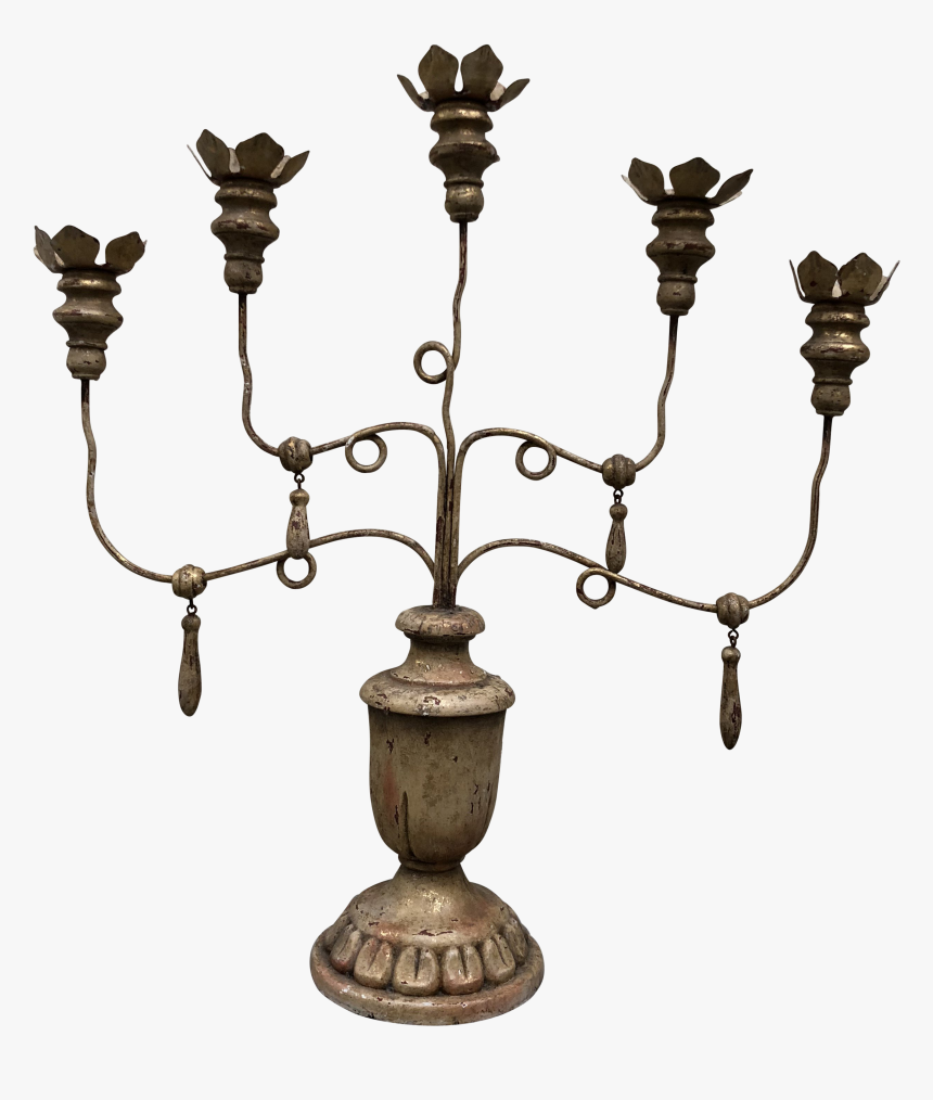 Gothic Candles Png Candelabra - Brass, Transparent Png
