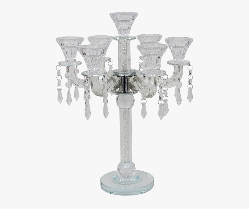 Crystal Candelabra With Broken Glass 7 Branch - Wine Glass, HD Png Download