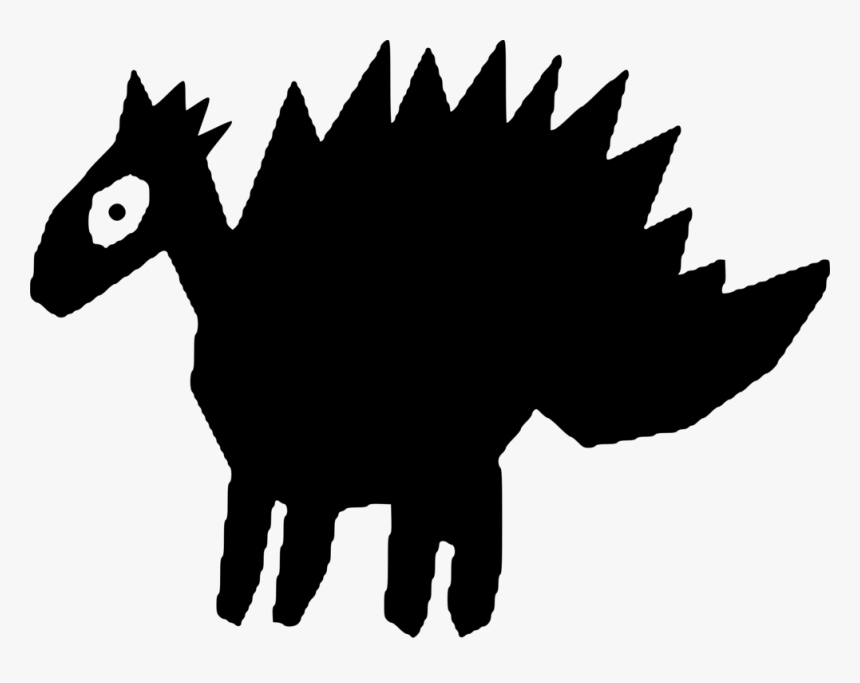 Monochrome Like Mammal - Dinosaur, HD Png Download