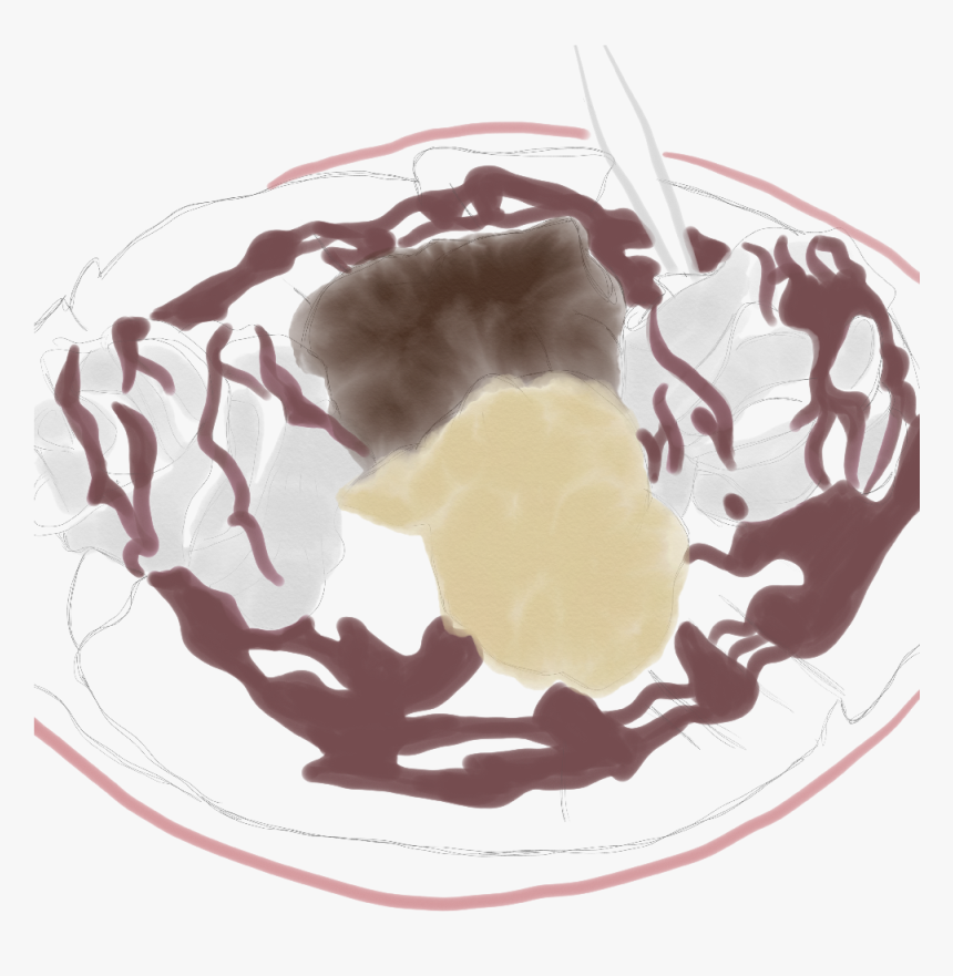 A Crepe With Two Ice Cream Scoops - Gelato, HD Png Download