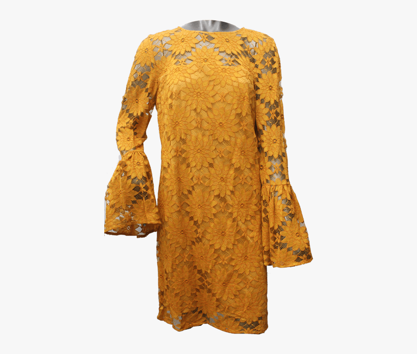 Laundry Ladies Lace Fashion O Neck Color Gold Flare - Day Dress, HD Png Download