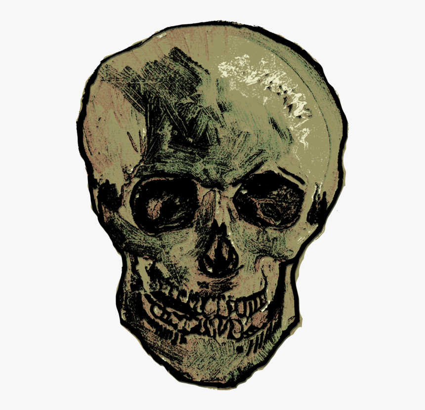 Jaw,head,skull - Skull Van Gogh, HD Png Download
