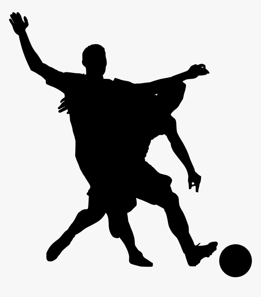 Football Soccer Silhouette 1 - Male Dancer Silhouette Png, Transparent Png