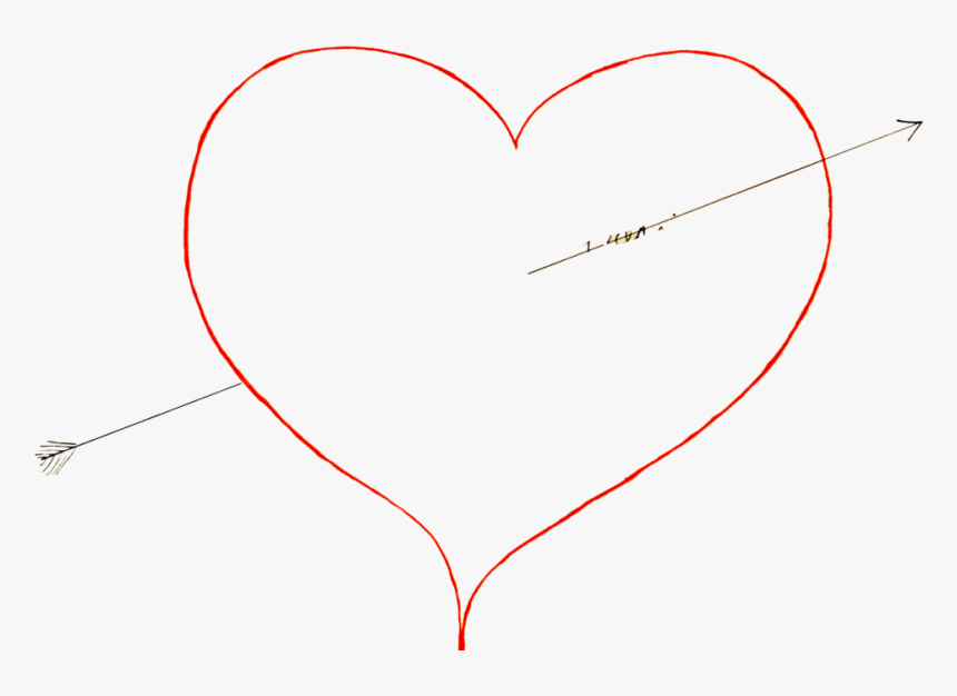 Png Redheart Outline - Heart, Transparent Png
