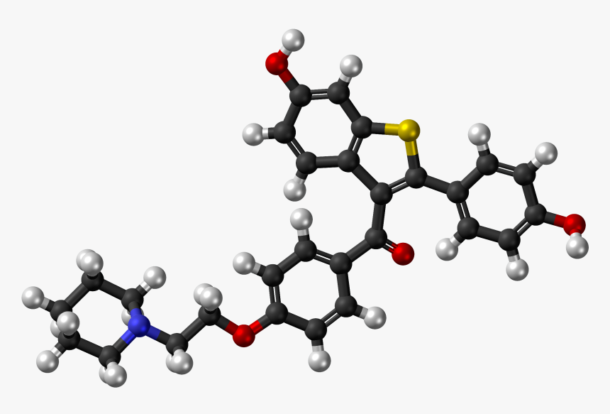Raloxifene Molecule Ball - Raloxifène 3d, HD Png Download