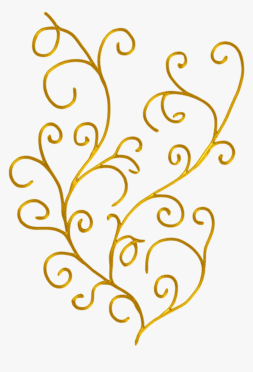 Line Leaf Clip Art Transprent Png Free - Flourish Designs Gold Png, Transparent Png