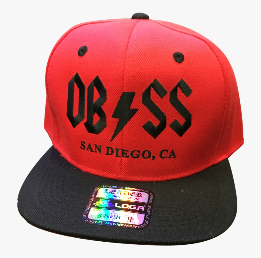 Obss Acdc Red Black Snapback Hat - Baseball Cap, HD Png Download