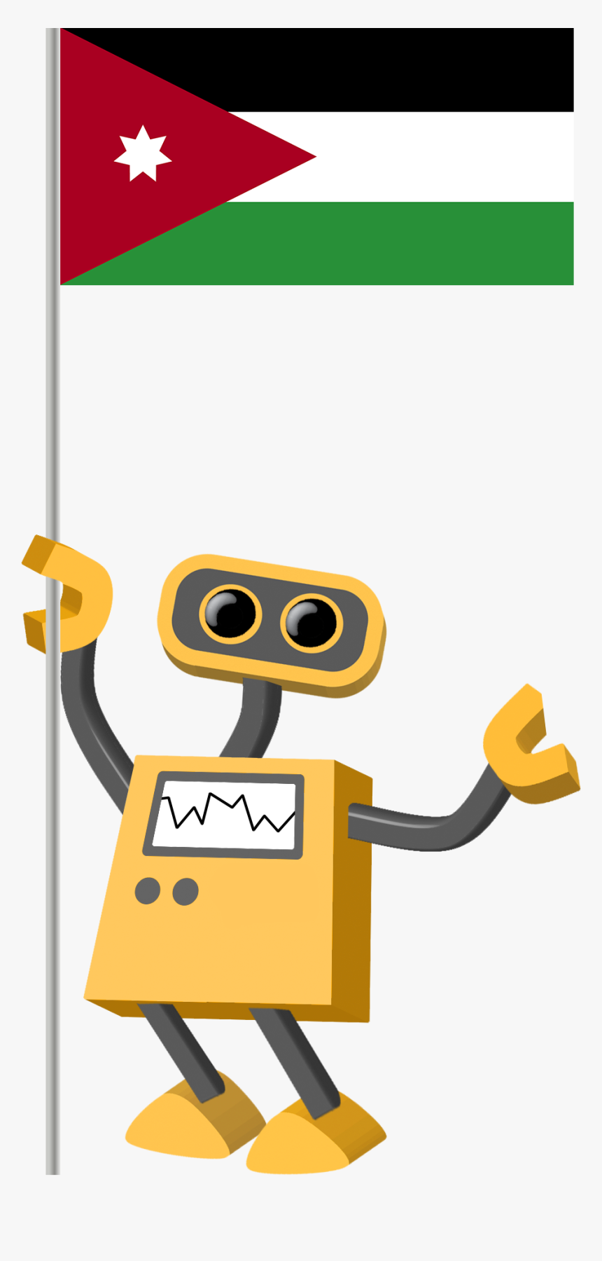 Flag Bot, Jordan - Stop Sign Cartoon Transparent Background, HD Png Download