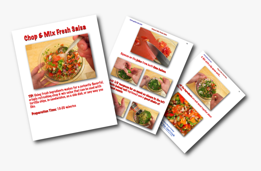 Chop And Mix Fresh Salsa Picture Book Recipe , Png - Dish, Transparent Png
