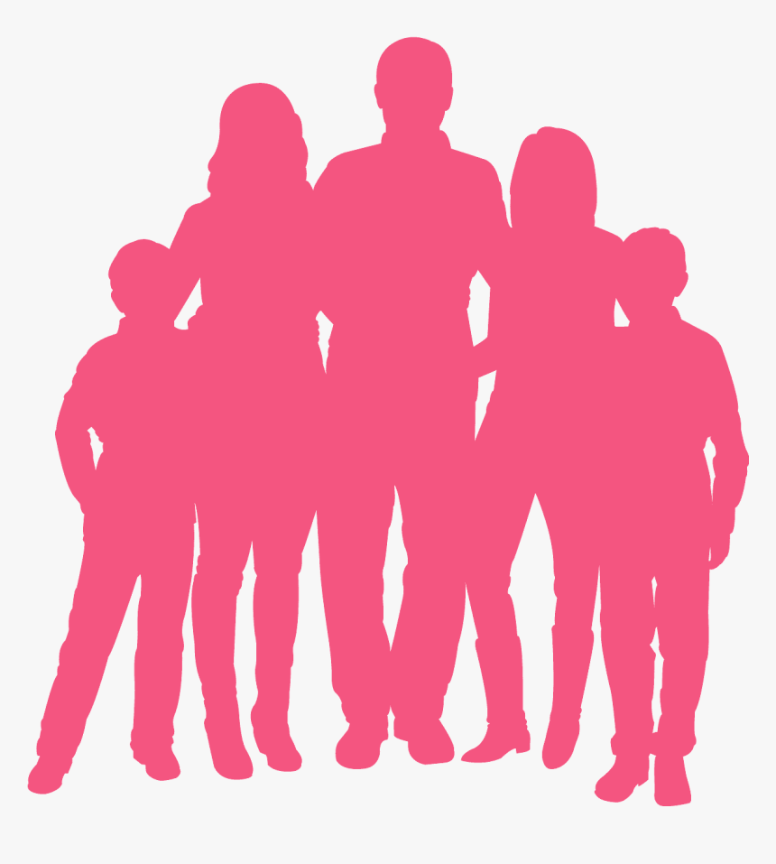 Silhouette Family Of 5, HD Png Download