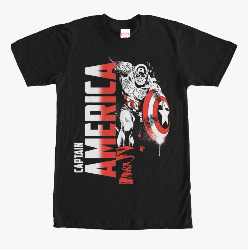 Paint Splatter Captain America T-shirt - T-shirt, HD Png Download