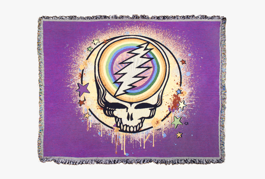 A Violet Woven Cotton Blanket With A Grateful Dead - Grateful Dead Steal Your Face Outline, HD Png Download