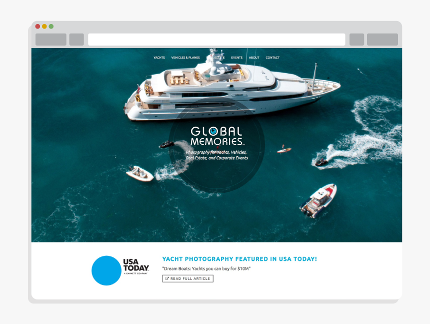 Sarasota Website Design For Global Memories - Luxury Yacht, HD Png Download