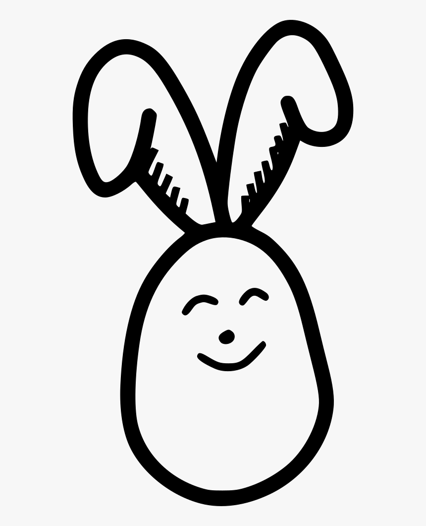 Egg Bunny Rabbit Ears Paschal Decorated - Rabbit, HD Png Download