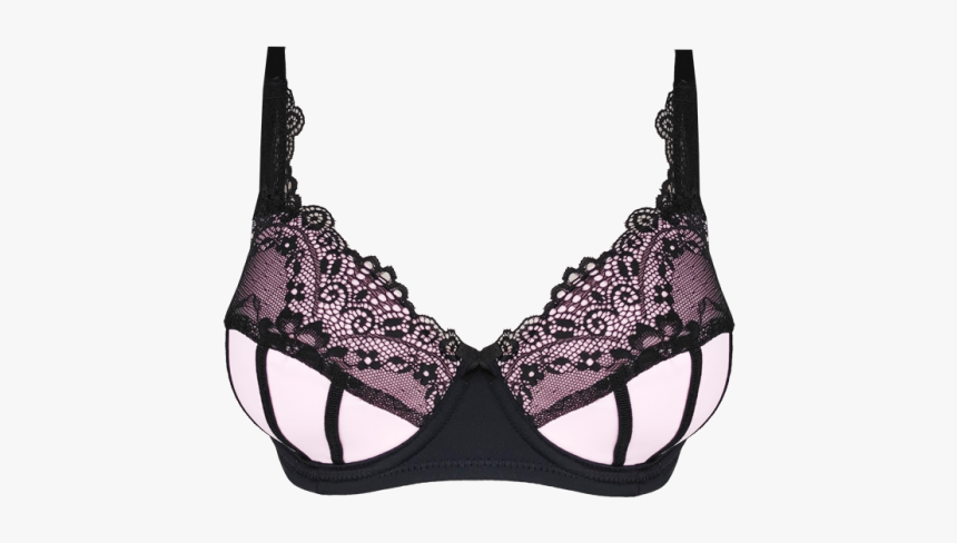 Lace Bra Black & Blushing Pink Braa03 2114black/blushingpink - Lace Bra Transparent Background, HD Png Download