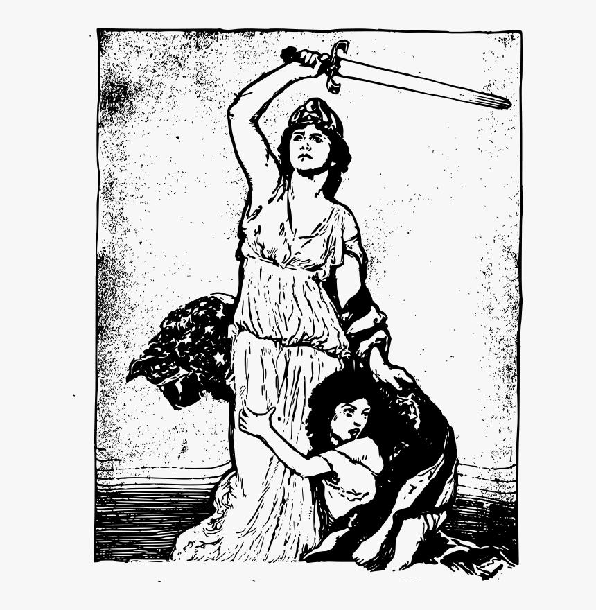 Lady Liberty And A Sword - Lady Liberty Sword, HD Png Download