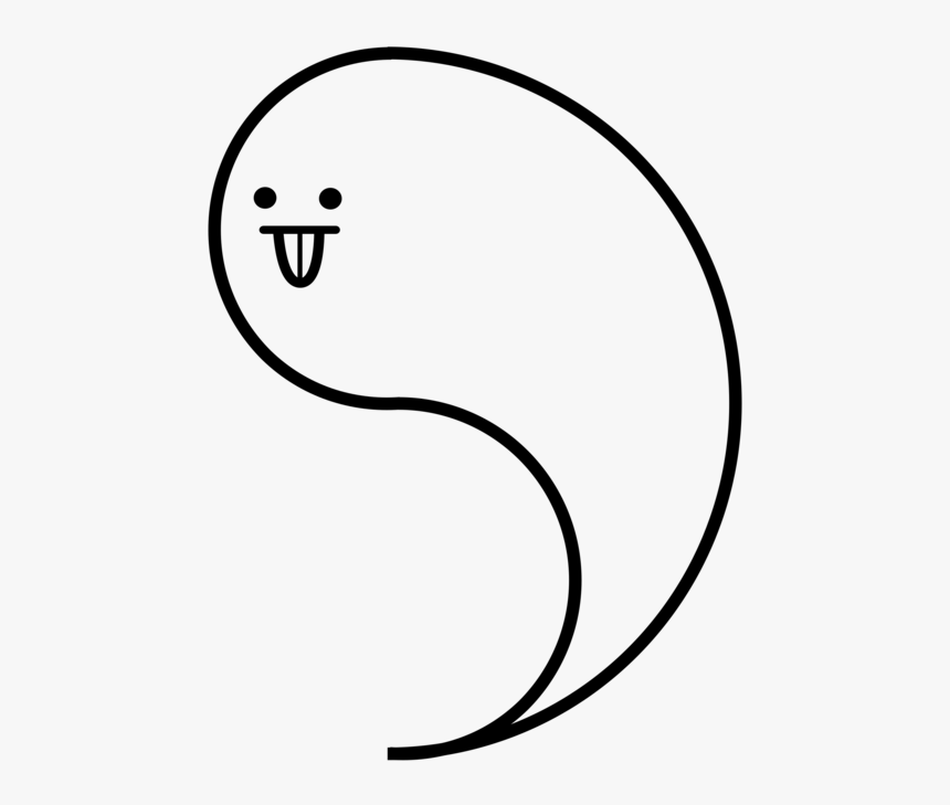 Emotion,line Art,head - Simple Ghost, HD Png Download