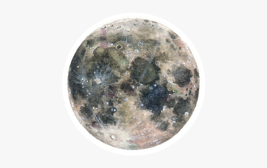 Transparent Watercolor Moon Png, Png Download