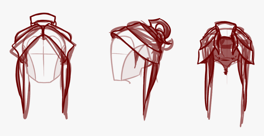 Image - Hair Split In The Middle Drawing, HD Png Download