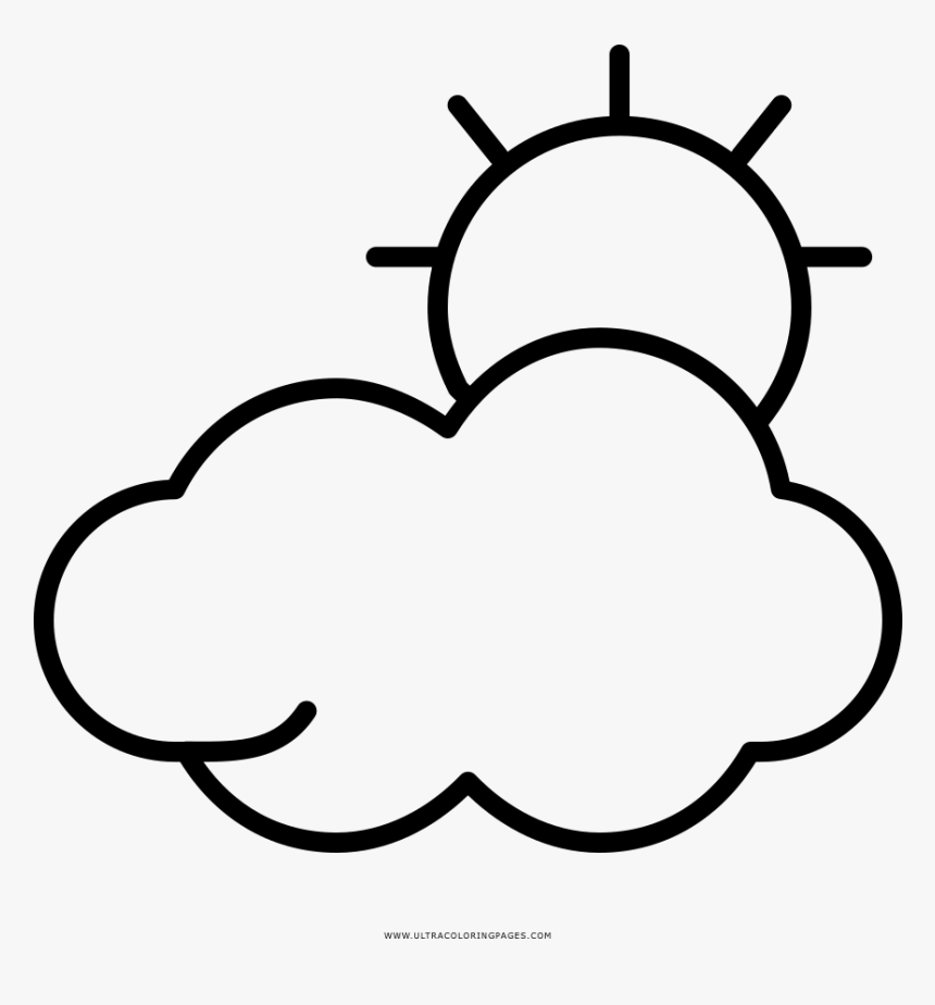 Nublado Página Para Colorear - Vector Graphics, HD Png Download