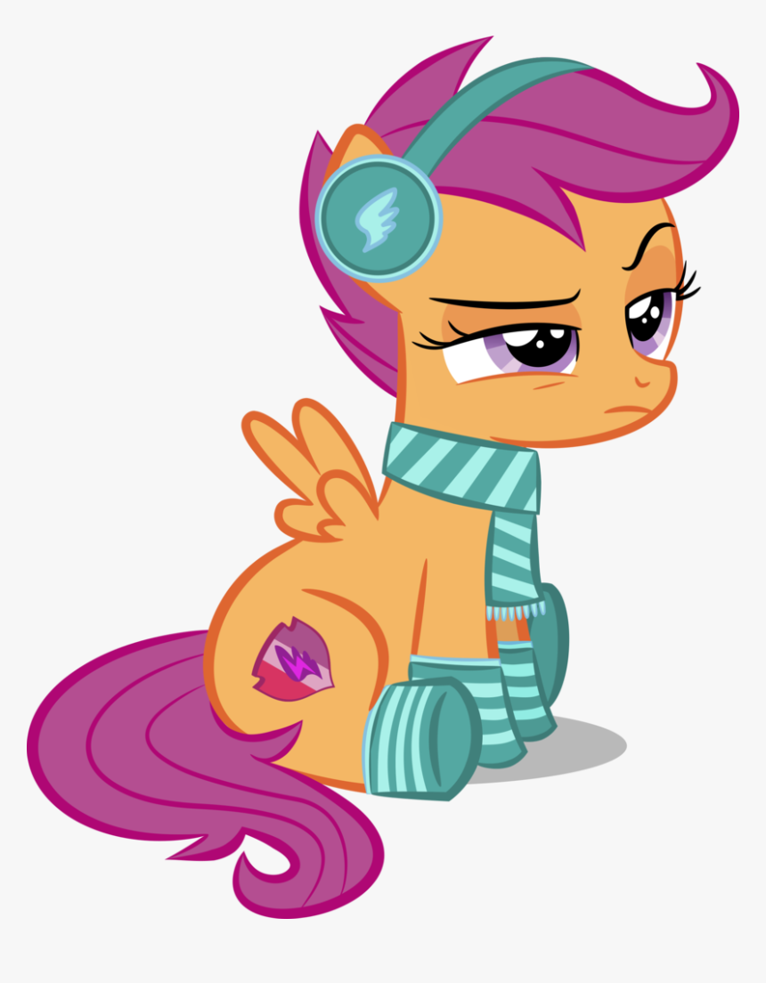 Scarf Clipart Winter Outfit - Scootaloo Annoyed, HD Png Download