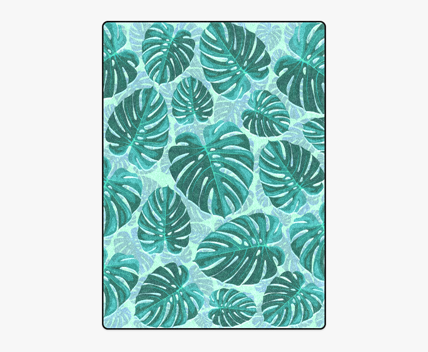 Tropical Leaf Monstera Plant Pattern Blanket 58 X80 - Swiss Cheese Plant, HD Png Download