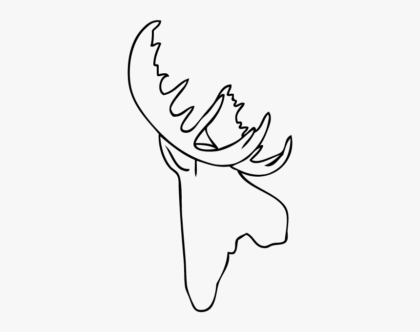Whitefauxtaxidermy Moose Head Fully Assembled Instructions - Line Art, HD Png Download
