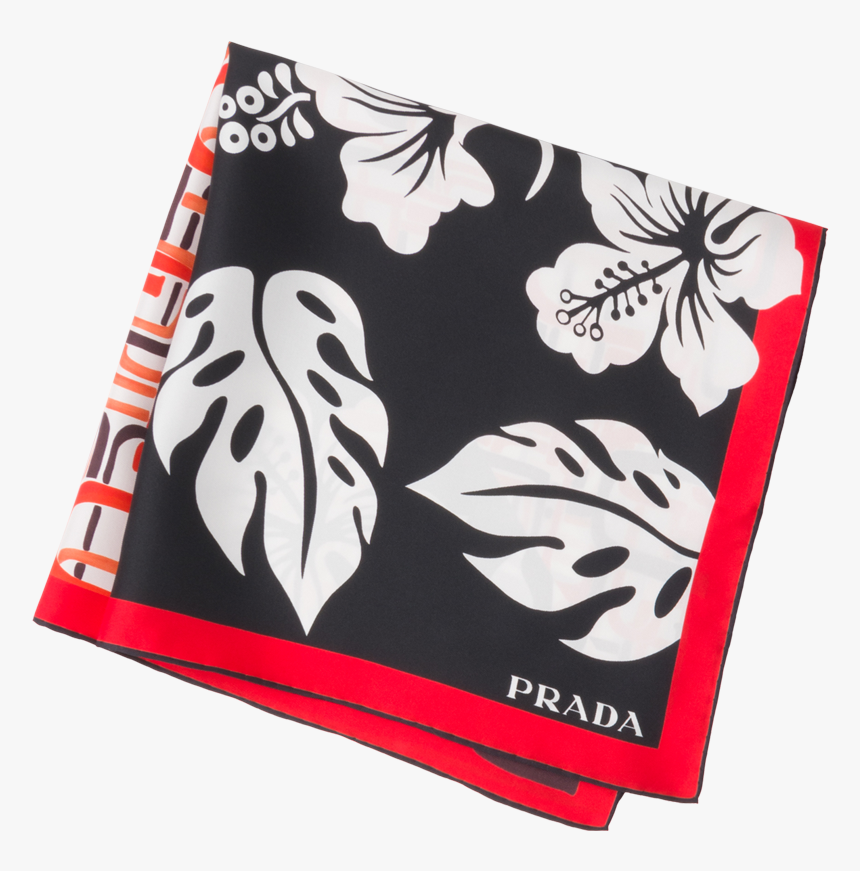 Double Match Hibiscus Printed 55 Silk Scarf - Cartoon, HD Png Download