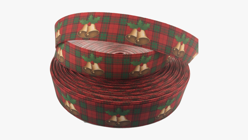 Ribbons [tag] Red Plaid Christmas Bell Printed Ribbons, - Tartan, HD Png Download