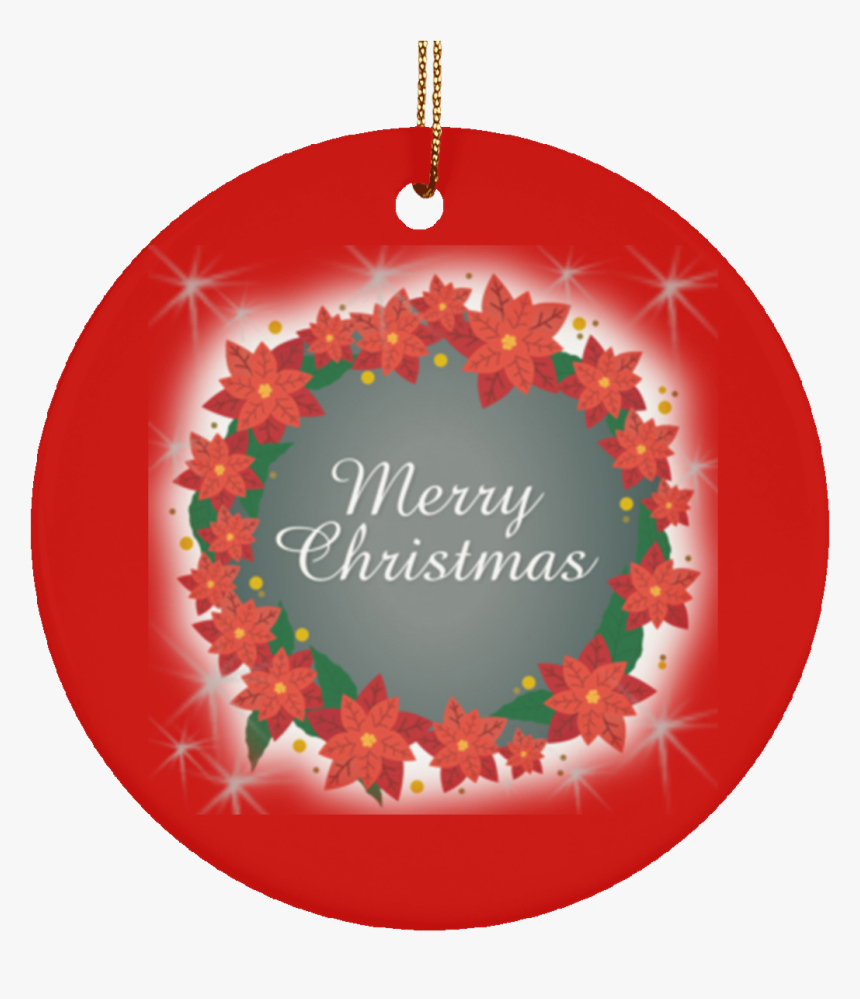 Poinsettia Festive Christmas Tree Decoration New Hanging - Wreath, HD Png Download