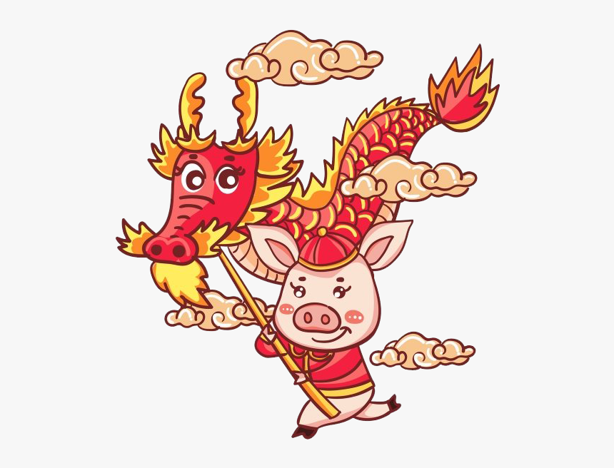 Chinese New Year Dragon Background Png - ภาพ วาด มังกร วัน ตรุษจีน, Transparent Png