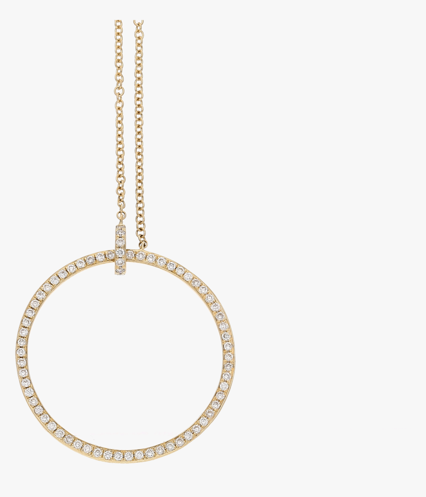 Eclipse 14ct Yellow Gold Diamond Large Circular Necklace - Bracelet, HD Png Download