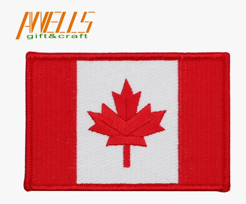 Crafts Red Maple Leaf Leaves Iron On Sew Embroidered - Canadian Flag, HD Png Download