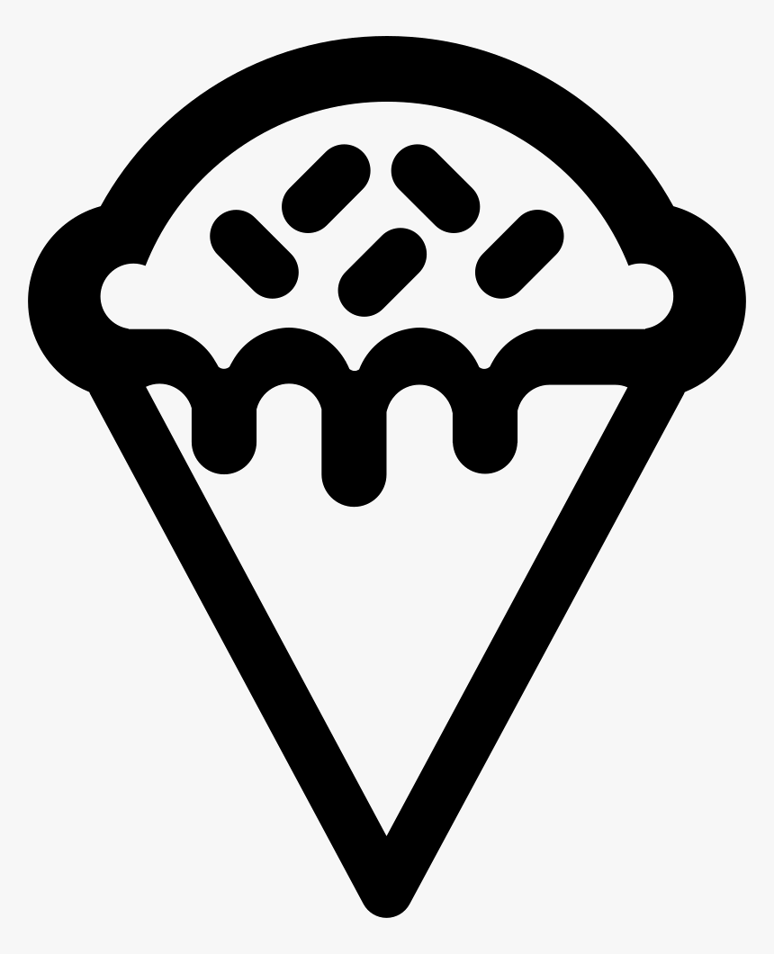 Ice Cream Cone With Chocolate Chips, HD Png Download