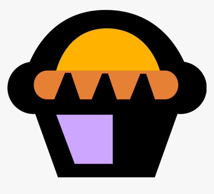 Vector Illustration Of Sweet Dessert Baked Cupcake, HD Png Download