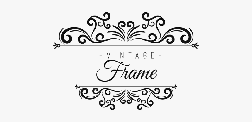 Vintage Frame Png Free Image - Calligraphy, Transparent Png