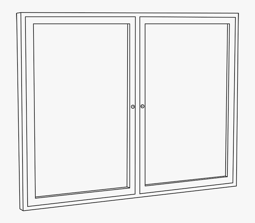 Enclosed Cork Bulletin Boards - Window, HD Png Download