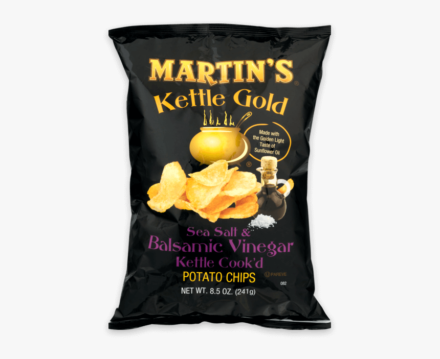 Martin S Kettle Gold Potato Chips Sea Salt & Balsamic - Potato Chip, HD Png Download
