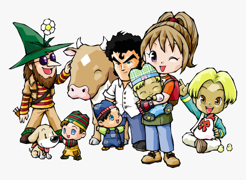 Clipart Moon Kid Png - Harvest Moon Wonderful Life Girl, Transparent Png